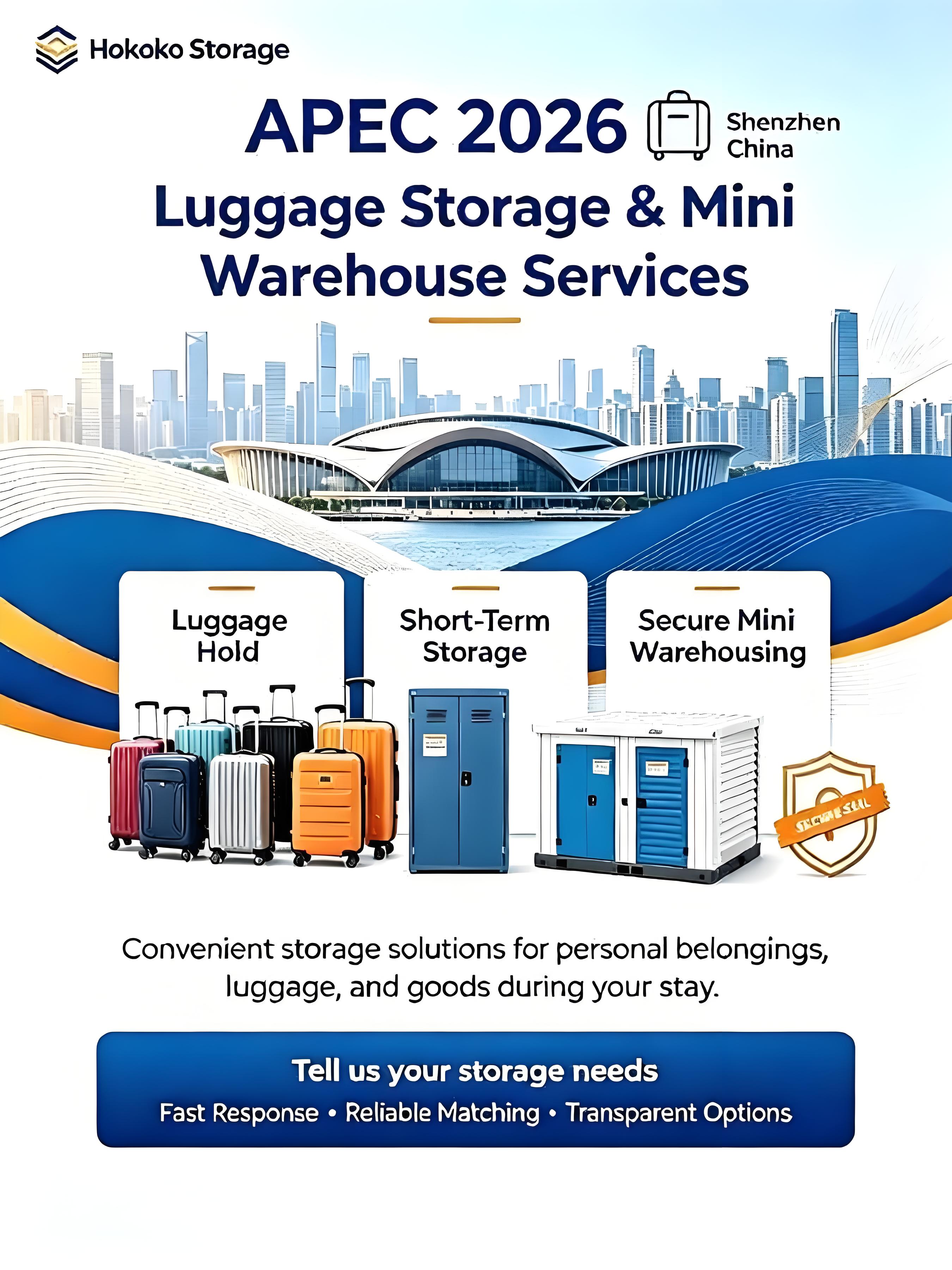 APEC 2026 | Secure Luggage & Mini‑Storage in Shenzhen China